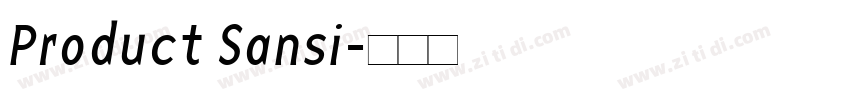 Product Sansi字体转换